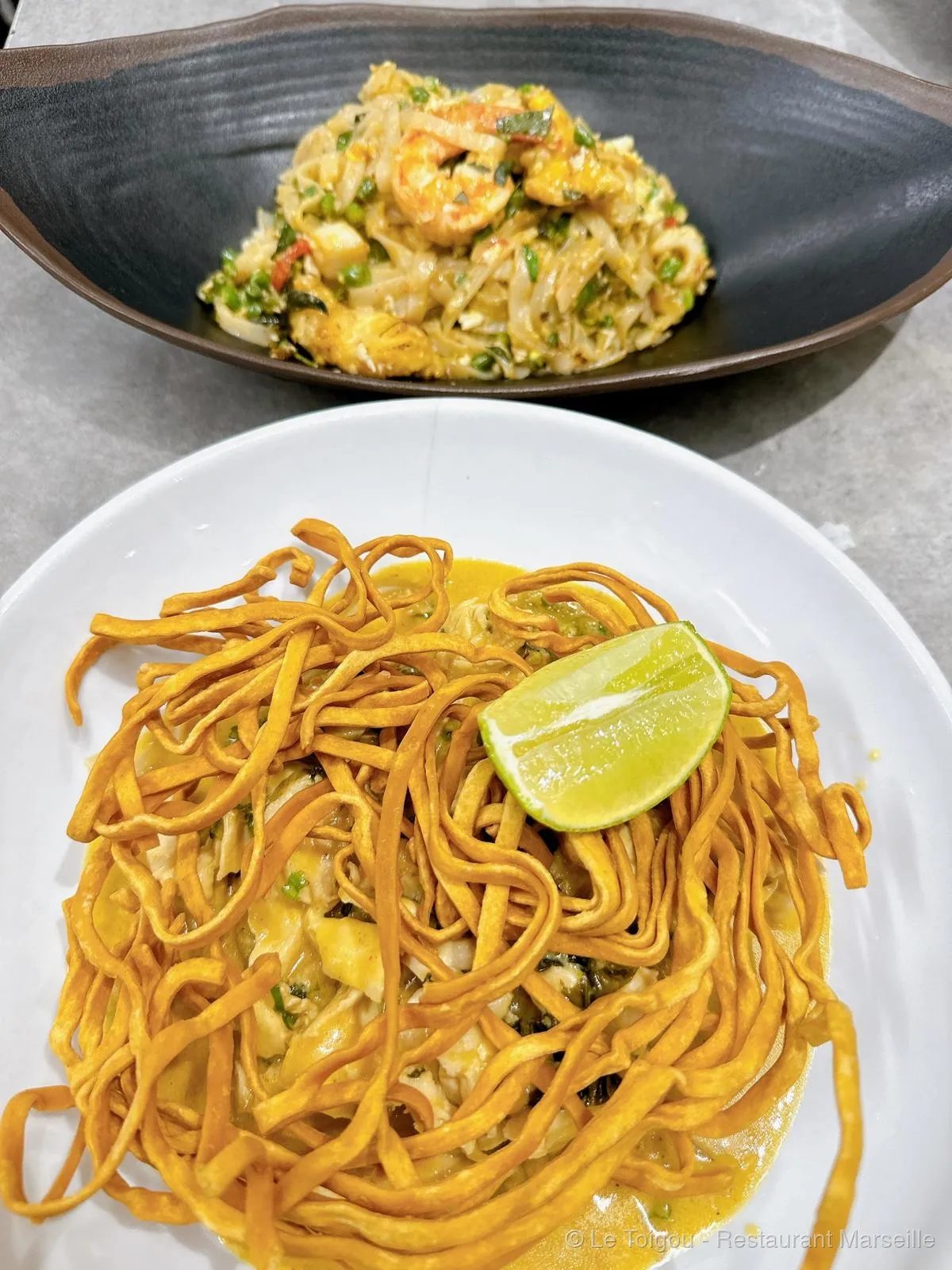 Pad Thaï et nouilles sautées au wok au restaurant thaïlandais Le Toigou Marseille Mazargues